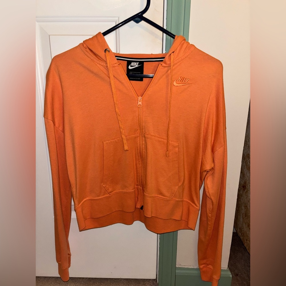 Nike- Cropped Zip up with Hood